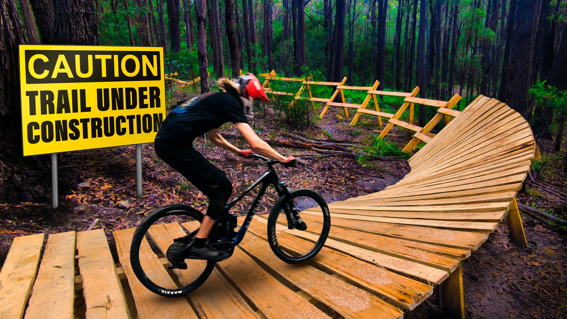 Building A Massive Wooden MTB Berm building-a-massive-wooden-mtb-berm