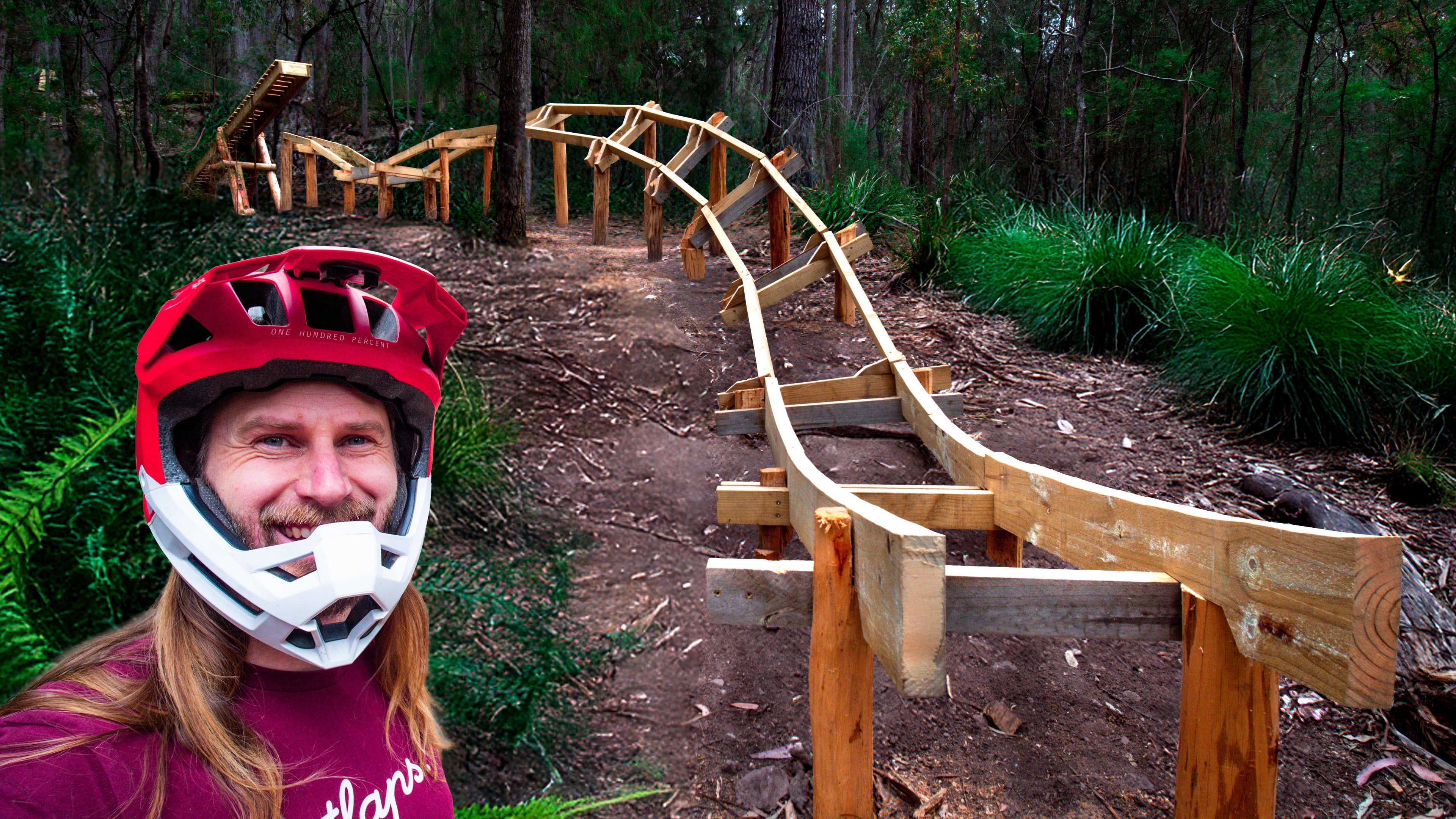 How I Built a Backyard Mountain Bike Roller Coaster (DIY Wooden MTB Feature)