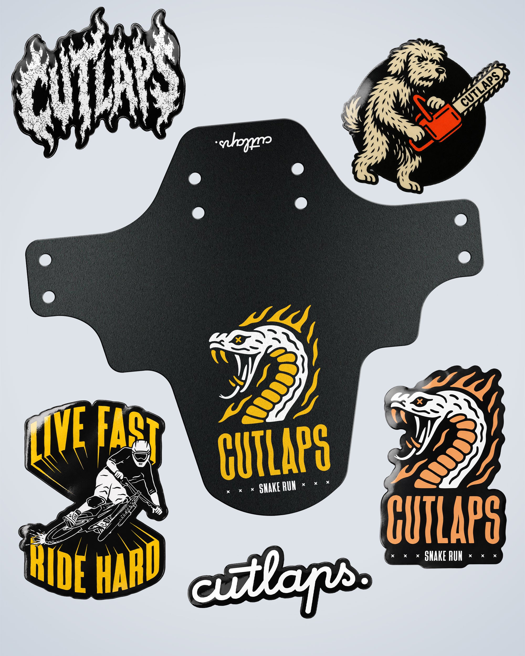 Stickers + Snake Run Mudguard