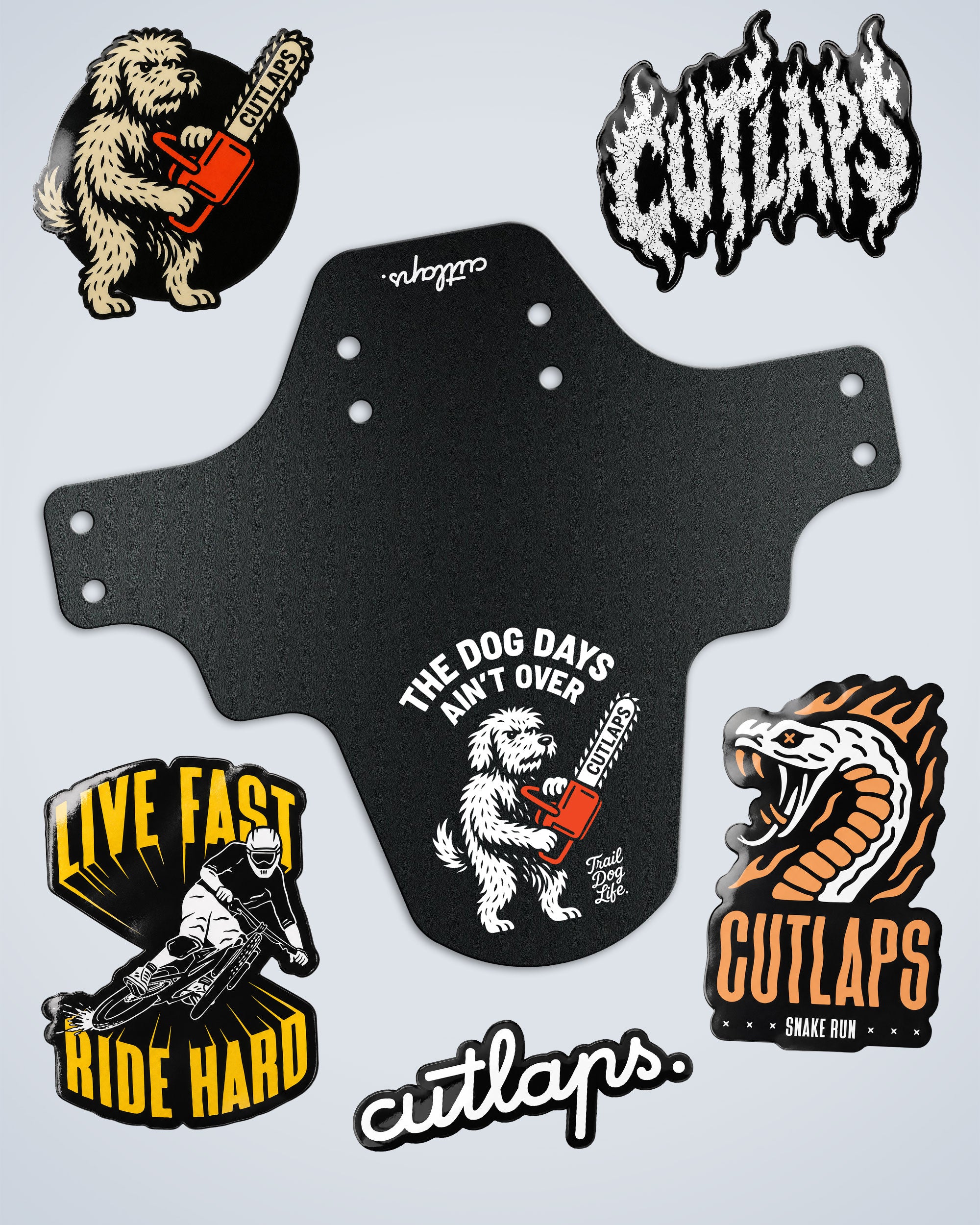 Stickers + Trail Dog Mudguard